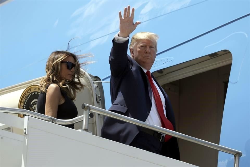 Trump dejó Dayton, Ohio, en el Air Force One para dirigirse hacia El Paso.