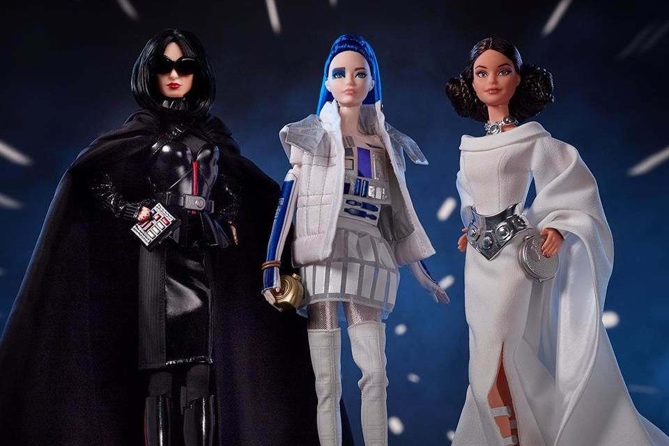 La nueva colección de barbie está inspirada en los personajes de Darth Vader, R2-D2 y la Princesa Leia, de Star Wars.