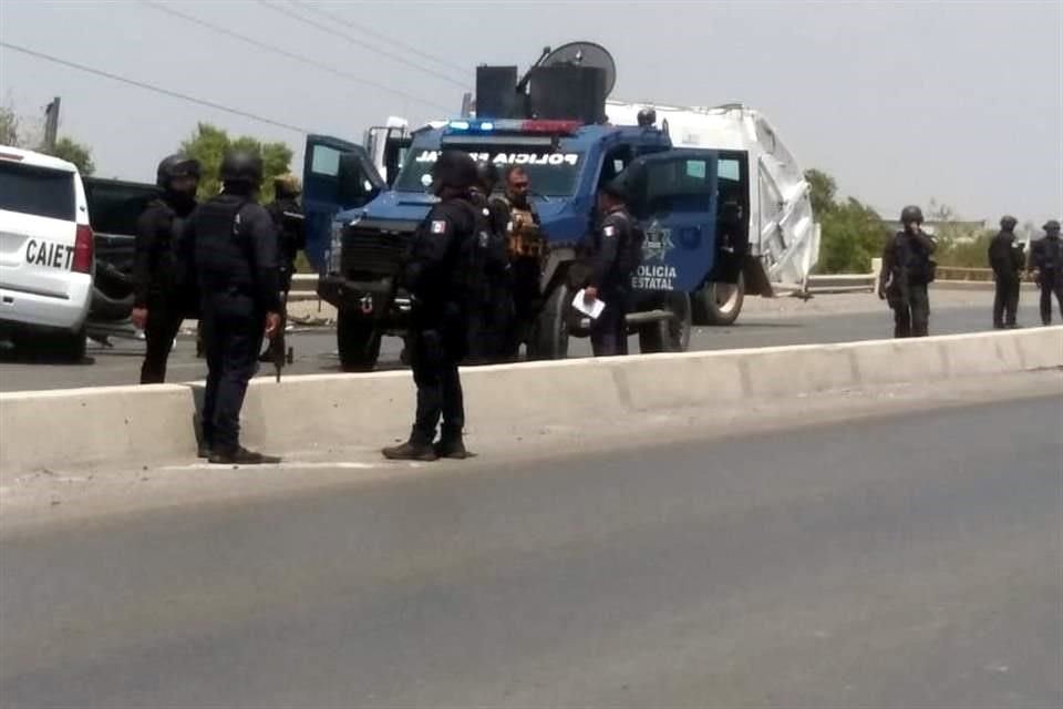 Agentes de las Fuerzas Especiales del Centro de Análisis, Inteligencia y Estudios de Tamaulipas se enfrentaron con delincuentes en Nuevo Laredo.