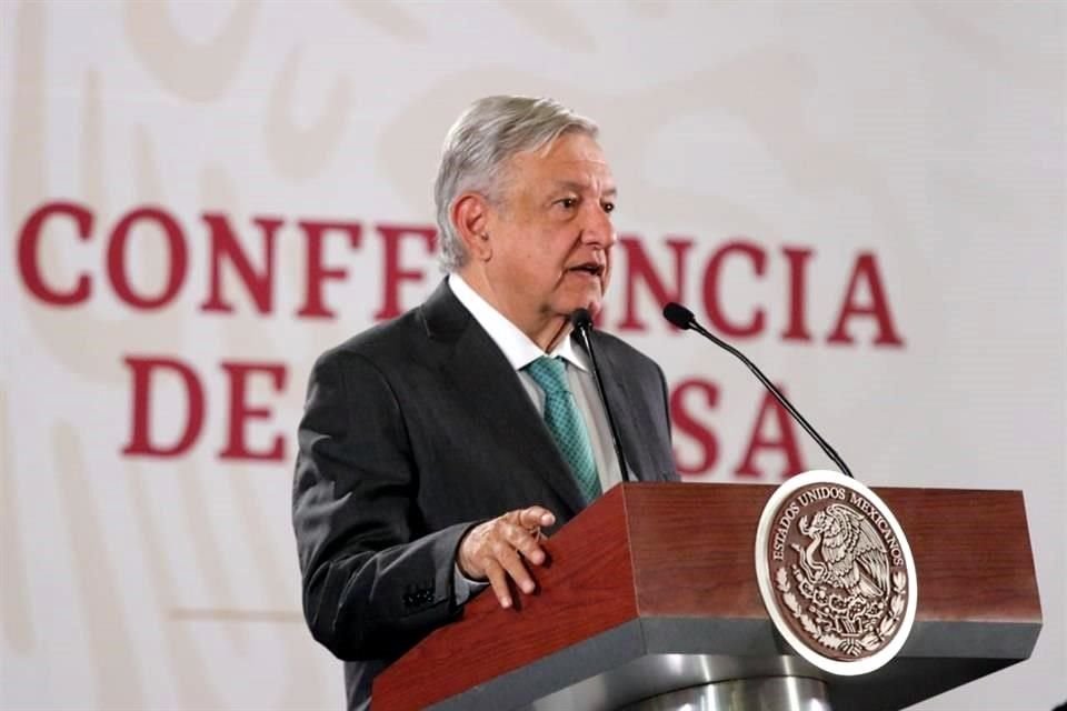 El Presidente en su encuentro con medios en Palacio Nacional.