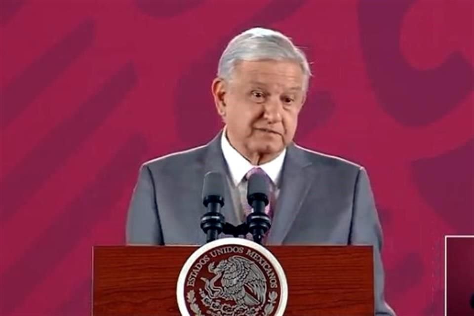 El Presidente López Obrador en su conferencia de este miércoles.