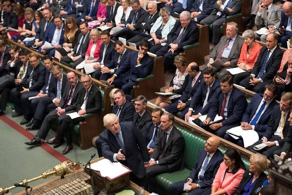 El Primer Ministro, Boris Johnson, durante el debate de hoy en la Cámara de los Comunes.