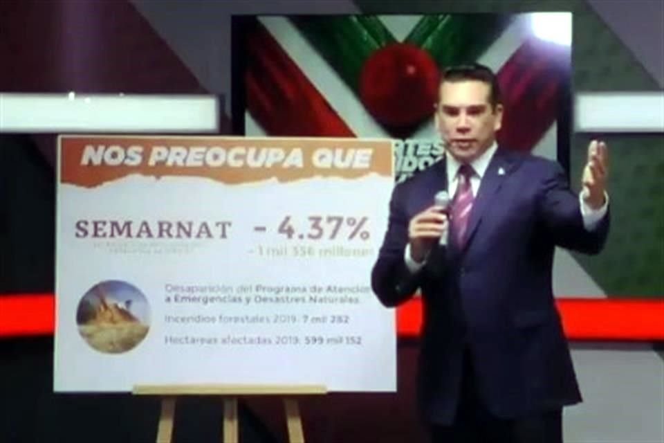 El dirigente nacional priista en conferencia de prensa.