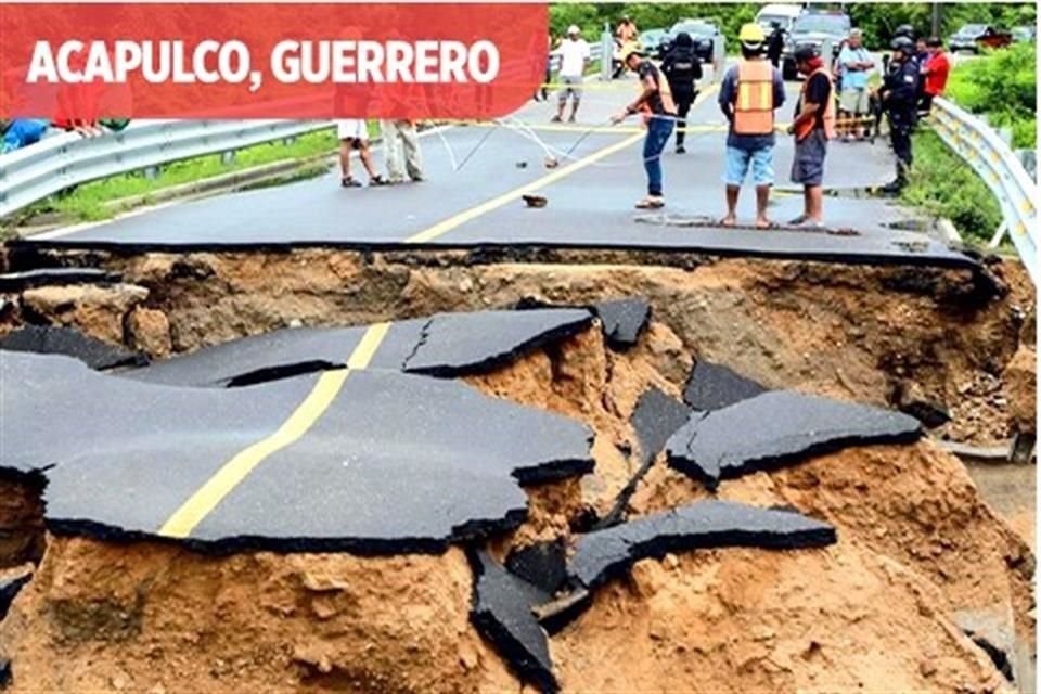 Lluvias provocadas por el ciclón 'Narda' causaron daños en vías de Michoacán, Guerrero y Colima.