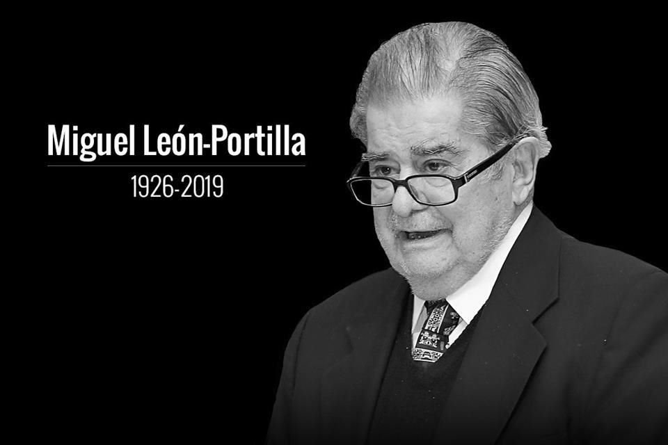 Falleció a los 93 años Miguel León-Portilla, catedrático, filósofo y académico que recibió la Medalla Belisario Domínguez en 1995.