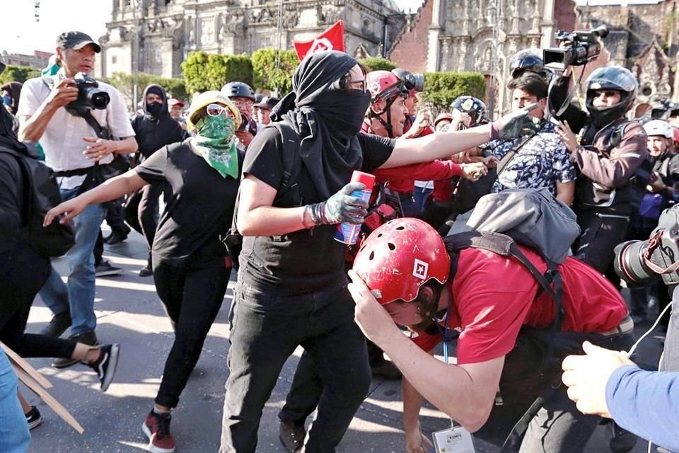 Durante la marcha se presentaron diversos disturbios.