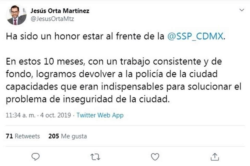 El ex Secretario de Seguridad aplaudió el nombramiento de Omar García.