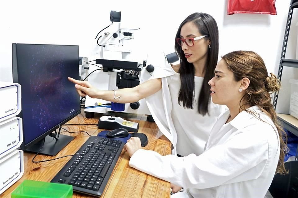 En el proyecto de bioimpresión en 3D de Grissel Trujillo de Santiago (de pie) participan académicos y estudiantes, en el Tec.