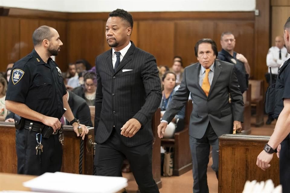 Cuba Gooding Jr. durante su llegada a la corte.