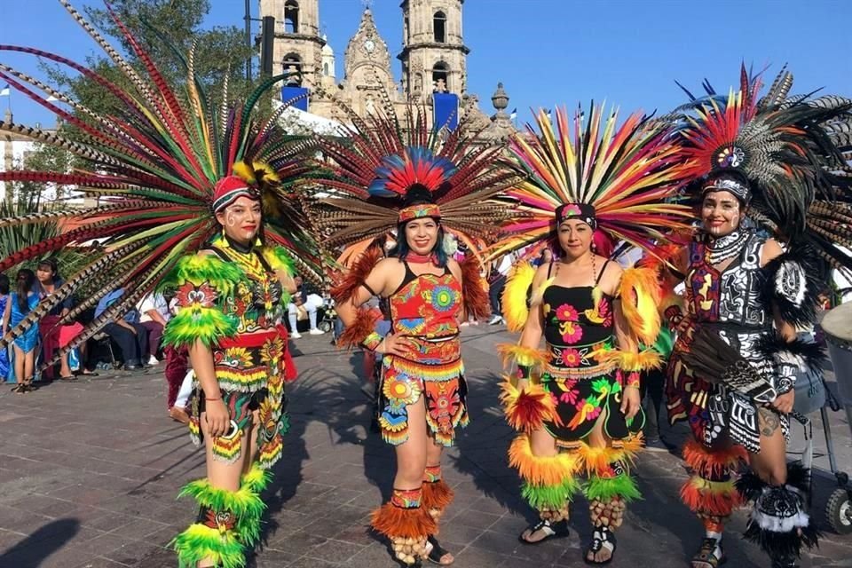 María ELizabeth Quirino, Alma Alejandra Martínez, Verónica Karla Delgadillo y Rebeca Luna forman parte del grupo Guerreros del Padre Eterno.