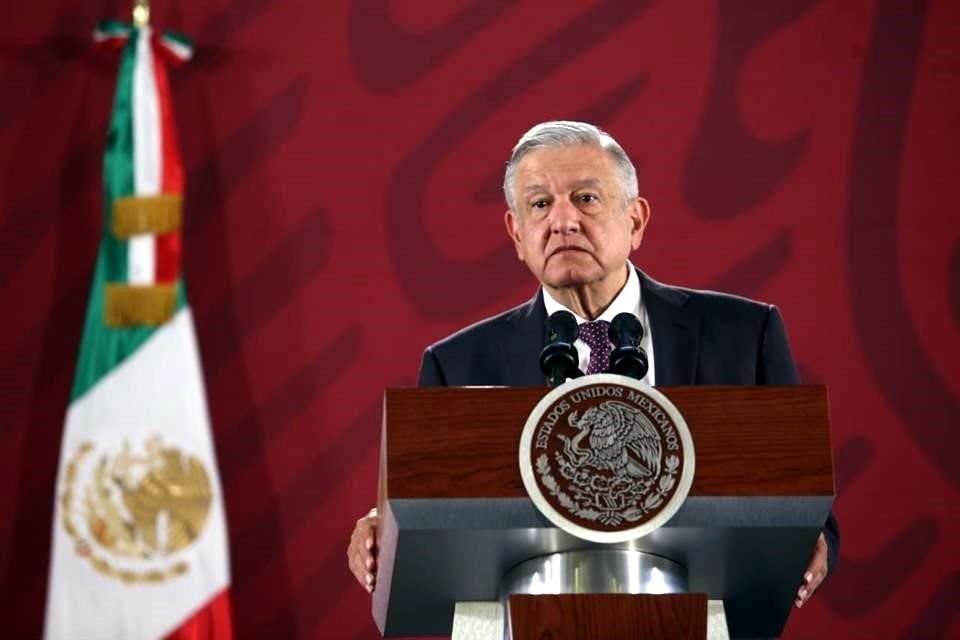 López Obrador en su conferencia mañanera de este martes.