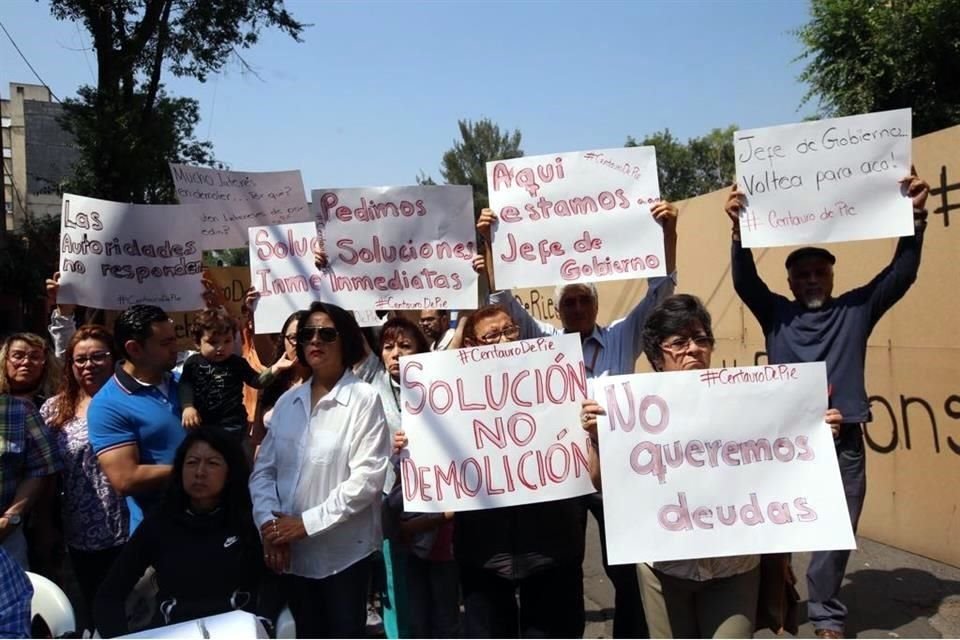 Vecinos del edificio Centauro acusaron incertidumbre por no contar con estudios y certeza de los daños que sufrieron sus viviendas tras 19S.