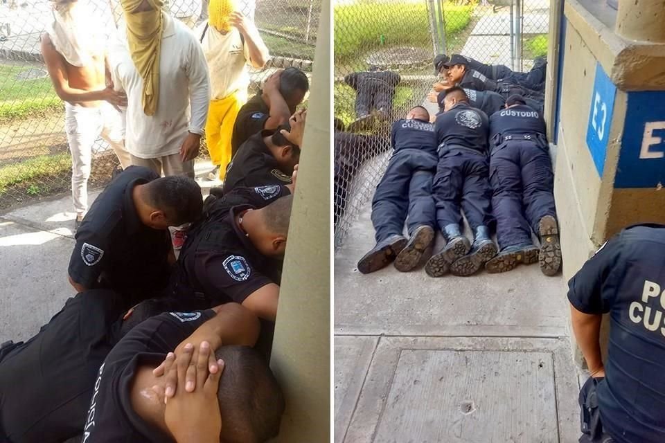 Los custodios fueron sometidos por internos.