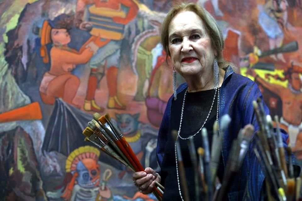 La pintora Rina Lazo, de 96 años, falleció este viernes a las 5:30 de la mañana en su domicilio de la Ciudad de México.
