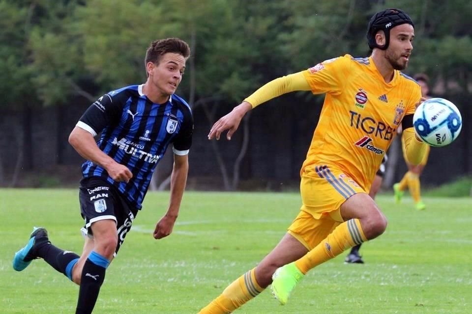 El defensor vio acción en el partido de las filiales Sub 20 de Tigres y Querétaro.