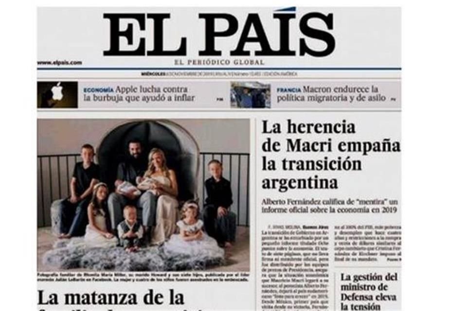 Medios internacionales retomaron la masacre a la familia LeBarón.