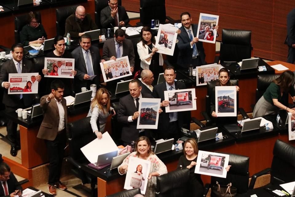 La bancada panista protestó por el nombramiento de la nueva ombudsperson.