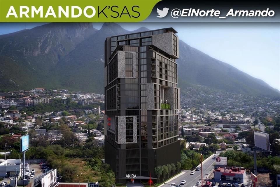 Al sur de la Ciudad, por la Avenida Revolución, se construirá Torre Akira, que contempla alrededor de 180 departamentos.