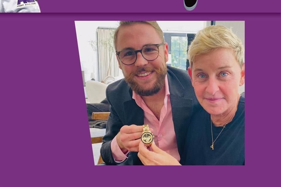 Ellen DeGeneres, ávida coleccionista de relojes, logró incluir uno especial: un Rolex Daytona de oro.