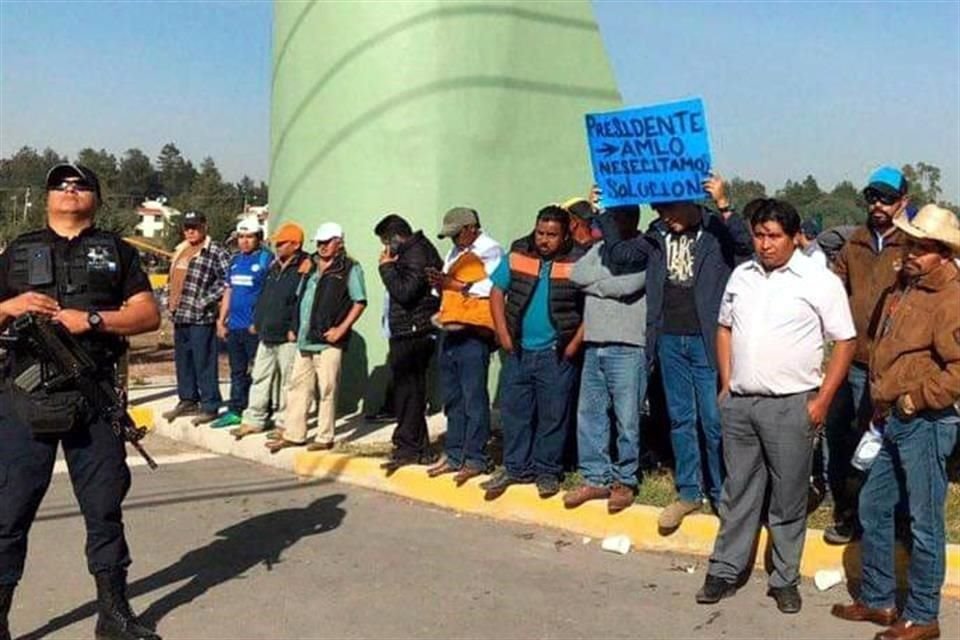 Los transportistas exigen empleo.