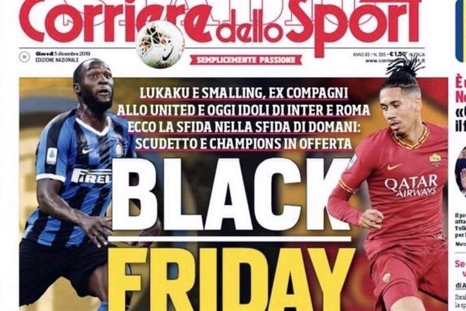 Esta es la portada que usó el diario italiano.