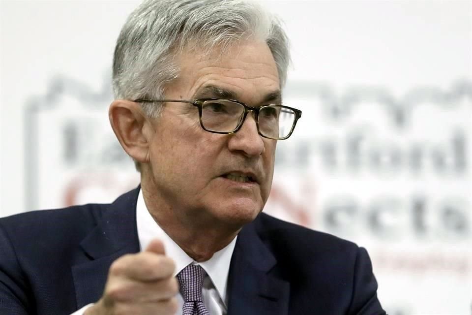 Jerome Powell, presidente de la Fed de EU.