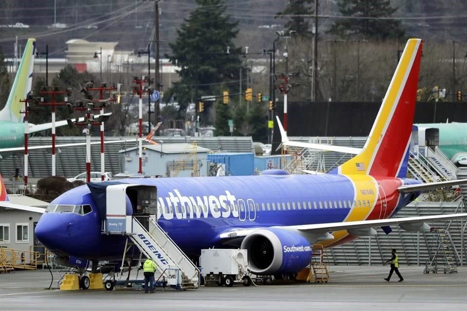 Southwest Airlines tiene 34 aviones Boeing 737 MAX en tierra.