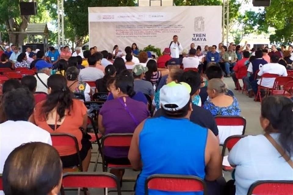 Este fin de semana, el Gobierno realizó 15 asambleas regionales en los estados en donde se construirá el Tren Maya.