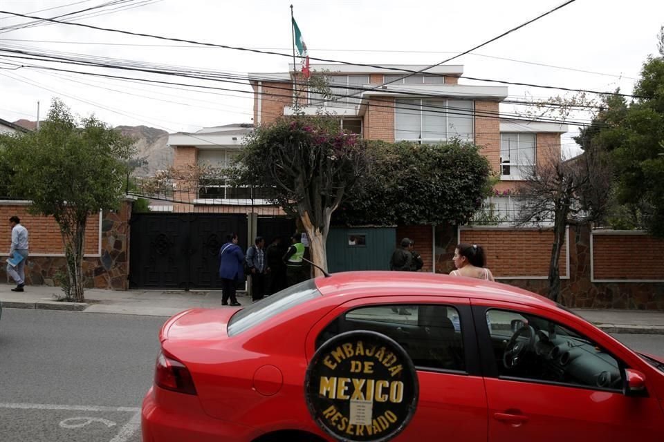 Vista de la Embajada de México en La Paz.