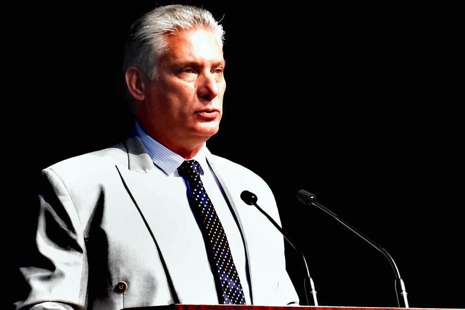 El Presidente de Cuba Miguel Díaz-Canel, en un evento del Ministerio de Relaciones Exteriores de la isla, en La Habana, el 23 de diciembre de 2019.