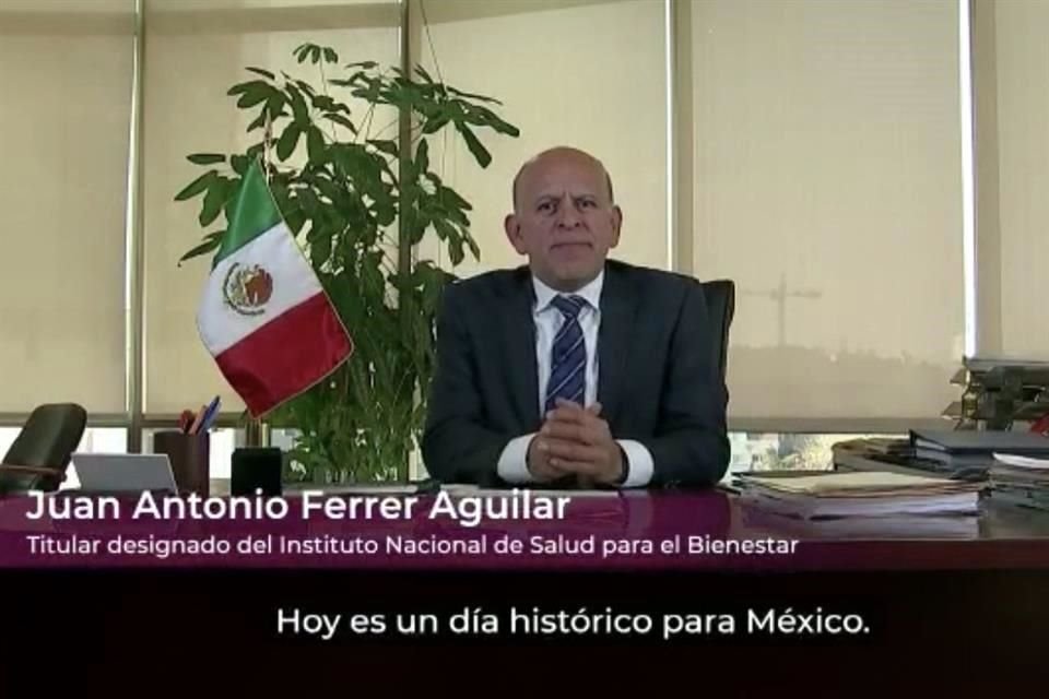 El titular designado del Insabi difundió un video para dar cuenta del arranque de operaciones del organismo.