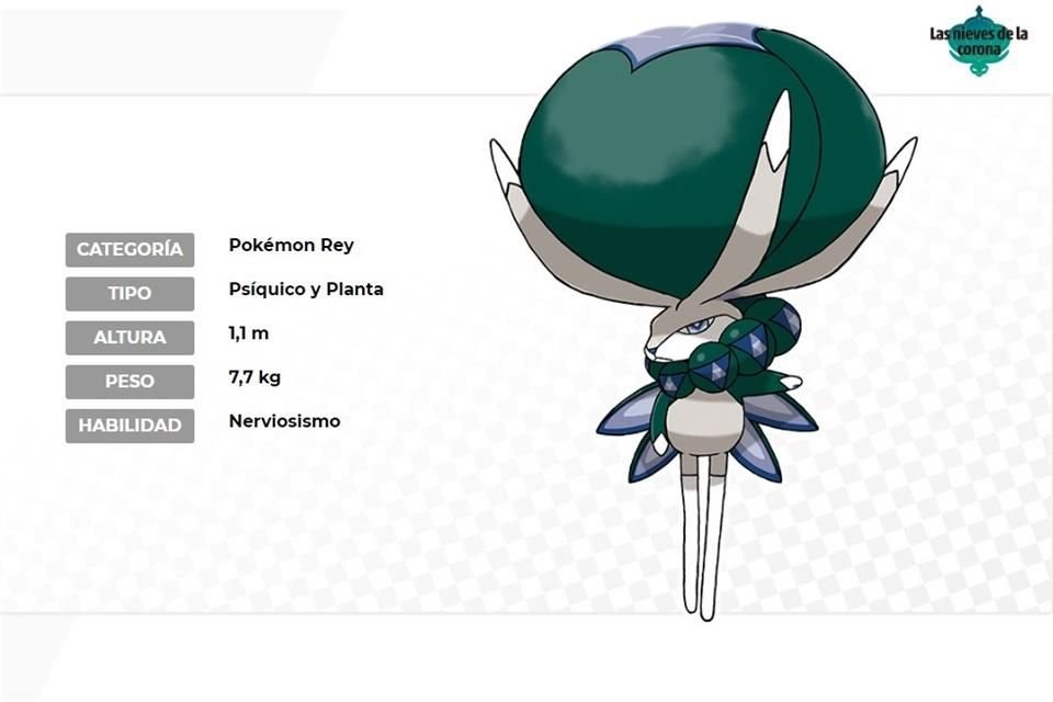 Calyrex, el Pokémon legendario tipo psíquico y planta.