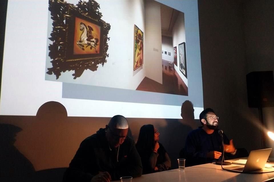 Durante la conversación sobre la polémica desatada por la exposición que está en el Palacio de Bellas Artes.