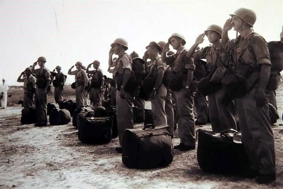 Integrantes del Escuadrón 201 que pelearon en la Segunda Guerra Mundial.