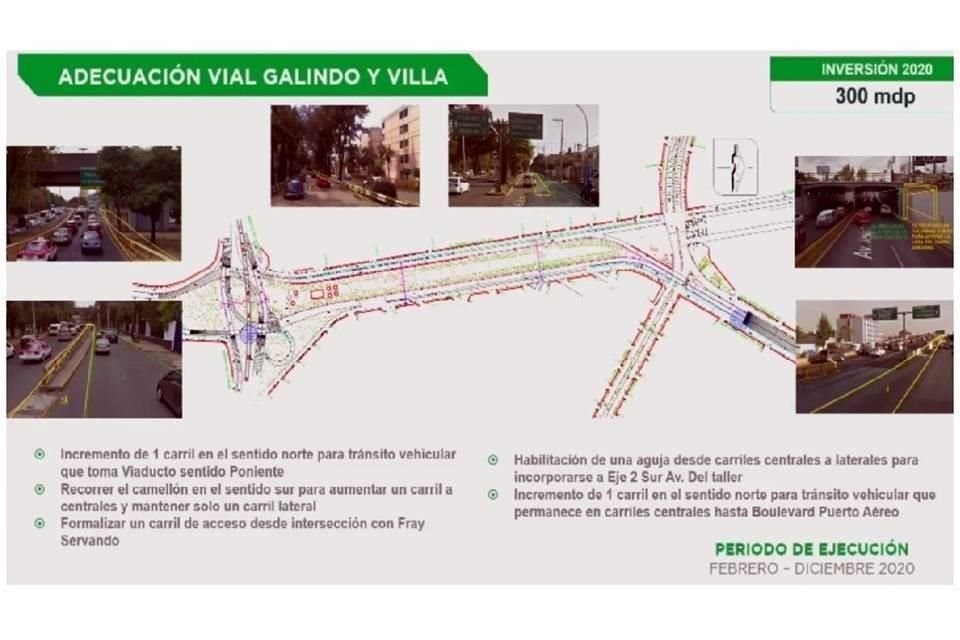 En febrero comenzarán las obras, por concluir en diciembre, para suprimir los congestionamientos que retrasan la llegada y salida del Aeropuerto, sobre Circuito Interior, en Galindo y Villa