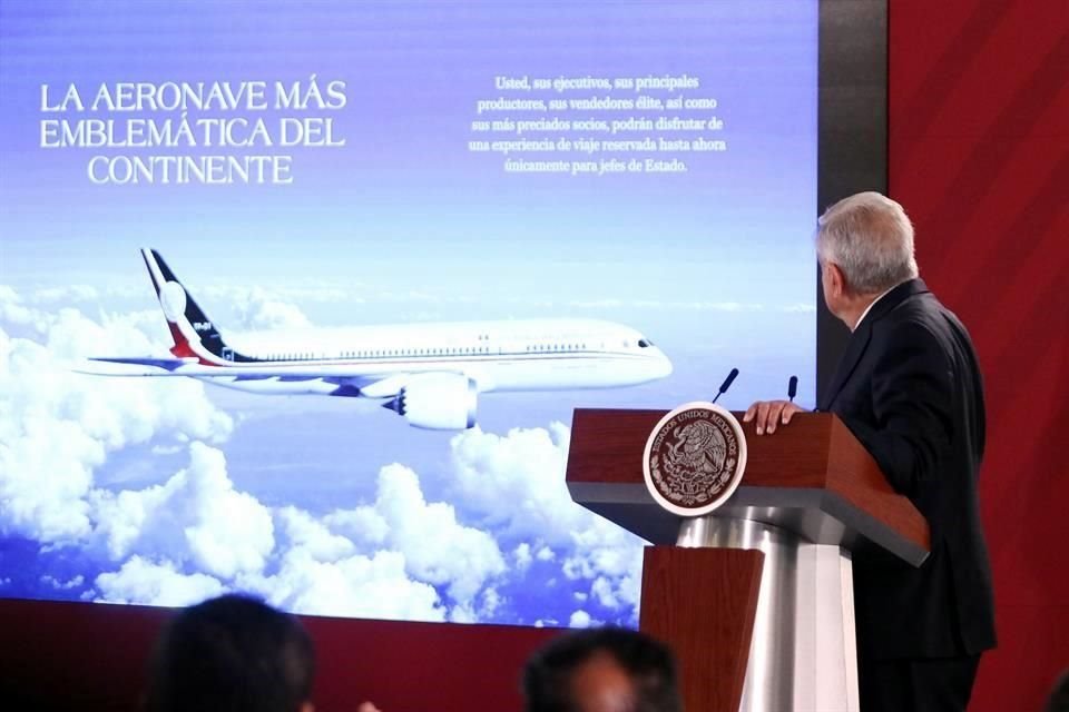 Hoy, el Gobierno federal informó que el avión regresará a México porque durante su estancia en EU no encontró comprador.