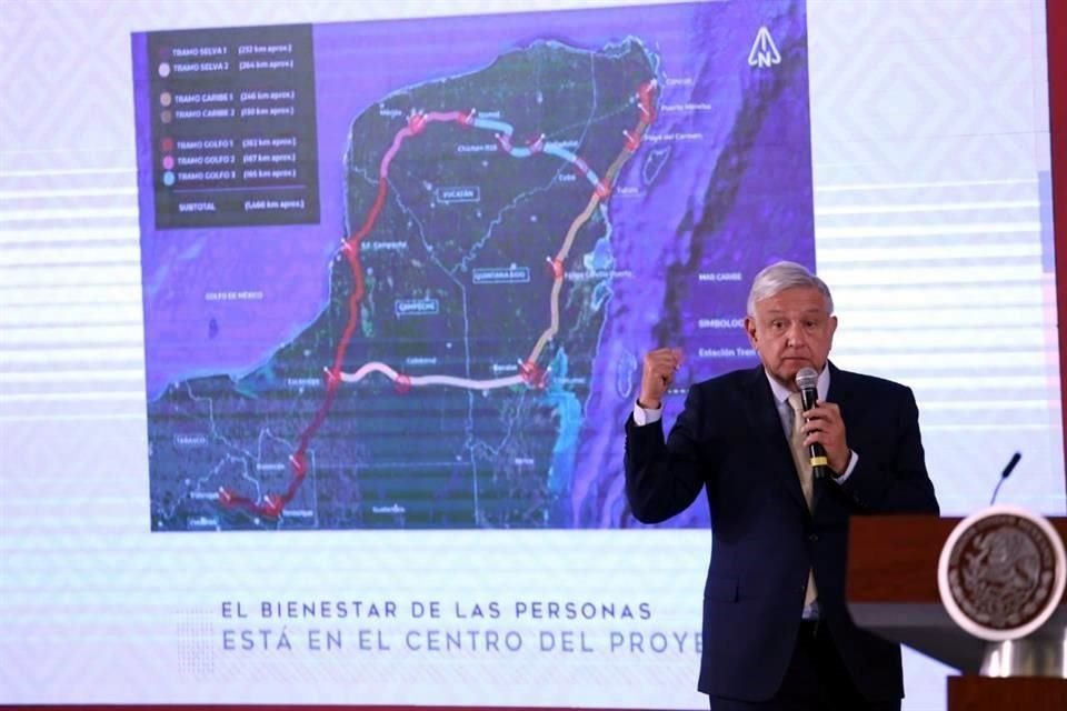 AMLO defendió que la construcción del Tren Maya será con presupuesto público, pues IP elevaba intereses y endeudaría al País.