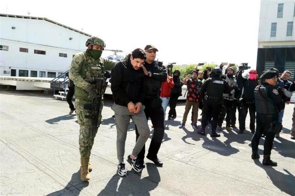 Óscar Andrés Flores, 'El Lunares', líder de Unión Tepito, fue trasladado a la SEIDO, en CDMX, tras ser trasladado desde Hidalgo, donde fue capturado.