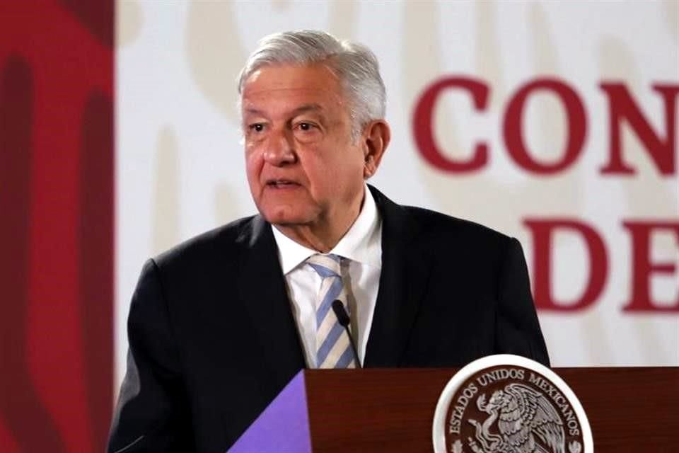 El Mandatario en su conferencia de prensa en Palacio Nacional.