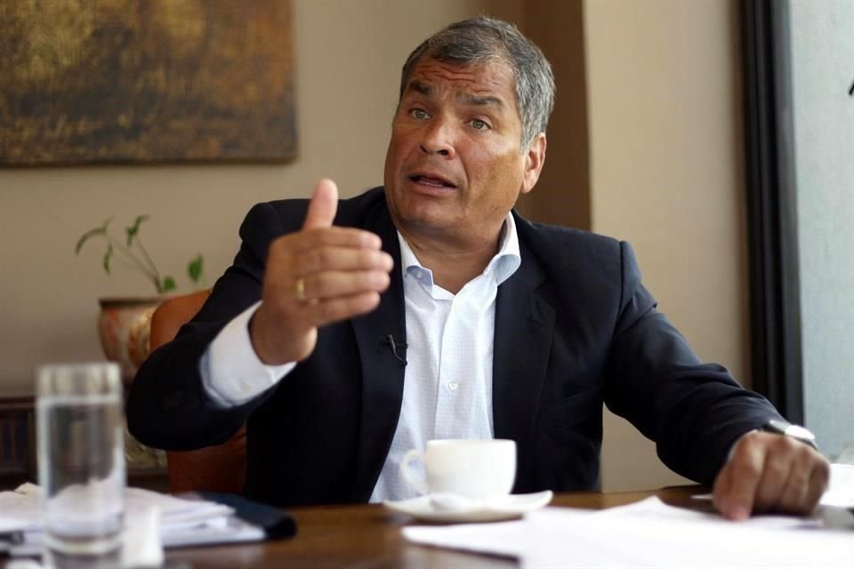 Rafael Correa durante una entrevista en enero de 2018.