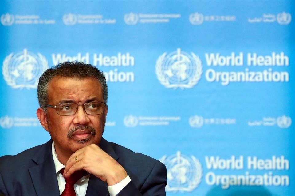 Tedros Adhanom Ghebreyesus en una conferencia en Gnebra.