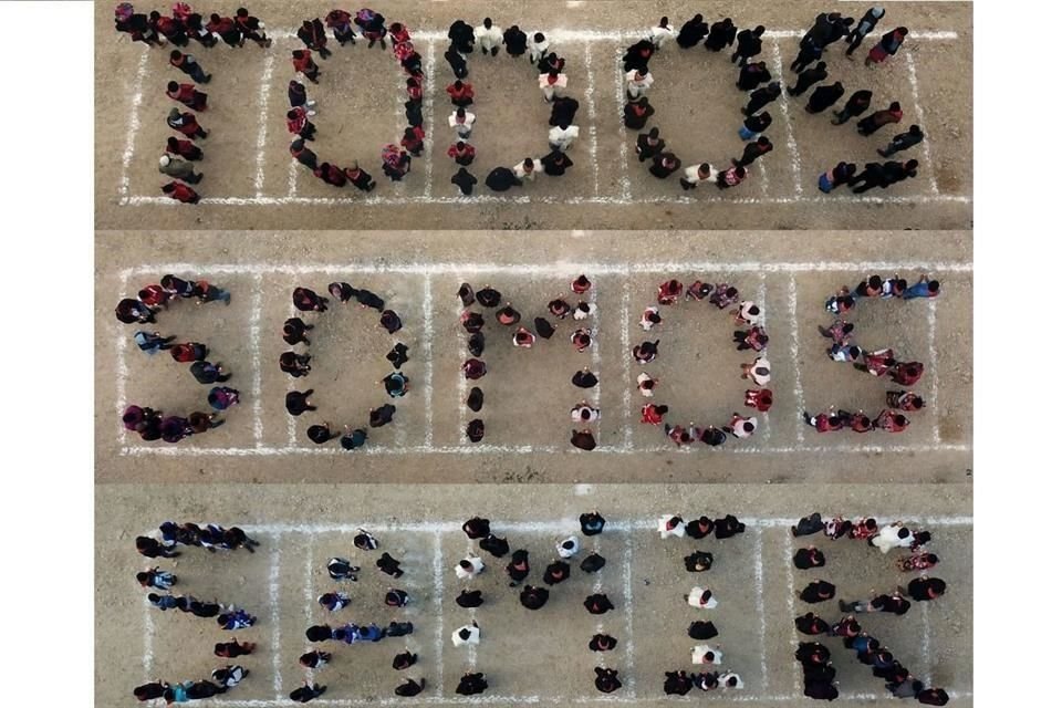 A un año del asesinato de Samir Flores, opositor a una termoeléctrica en Morelos, zapatistas se manifestaron en Chiapas contra los megaproyectos del Gobierno de AMLO.