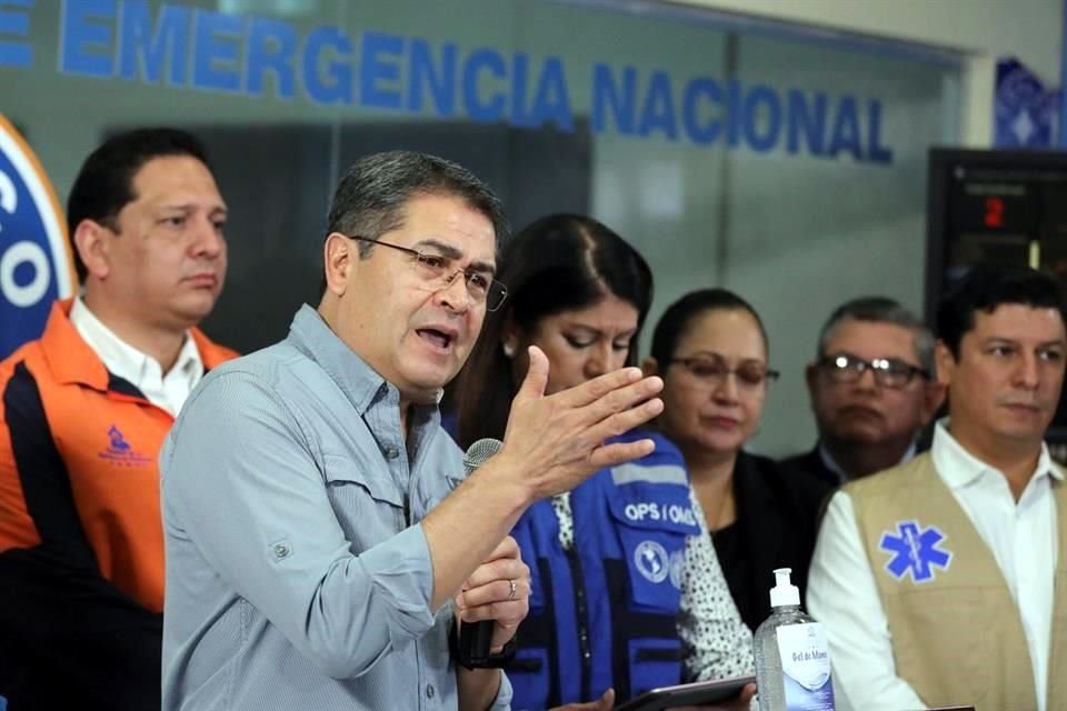 El presidente de Honduras, Juan Orlando Hernández, quien confirmó el los primeros dos casos de coronavirus en el país centroamericano.