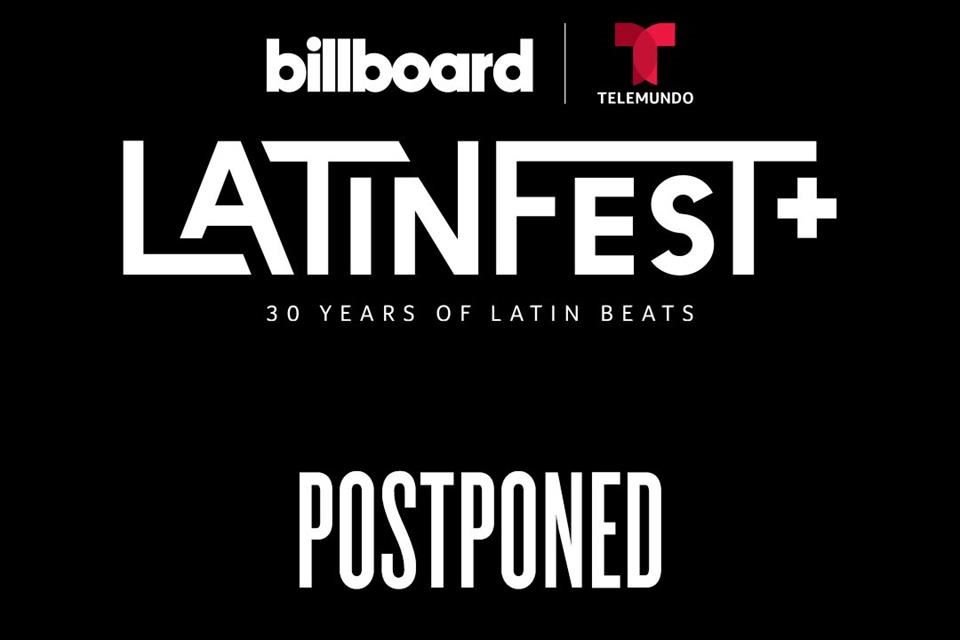 Los Premios Billboard a la Música Latina y la semana LatinFest+ fueron pospuestos por el coronavirus.