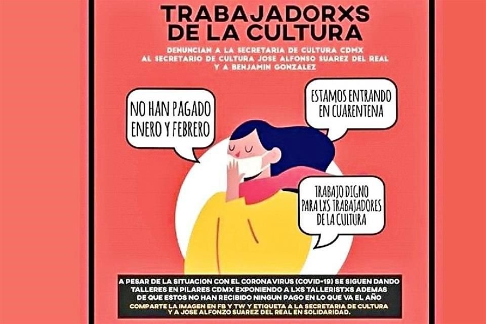 La imagen que circula en redes sociales en la que se exige a la SC de CDMX que se salden los adeudos.