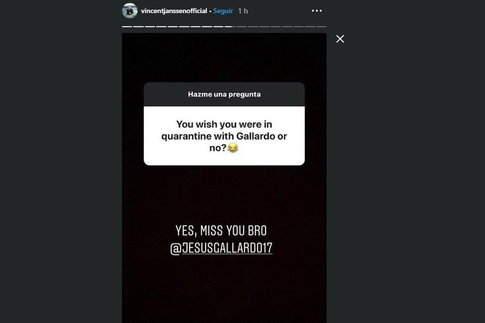 Janssen dijo que extraña a su amigo y compañero, Jesús Gallardo.