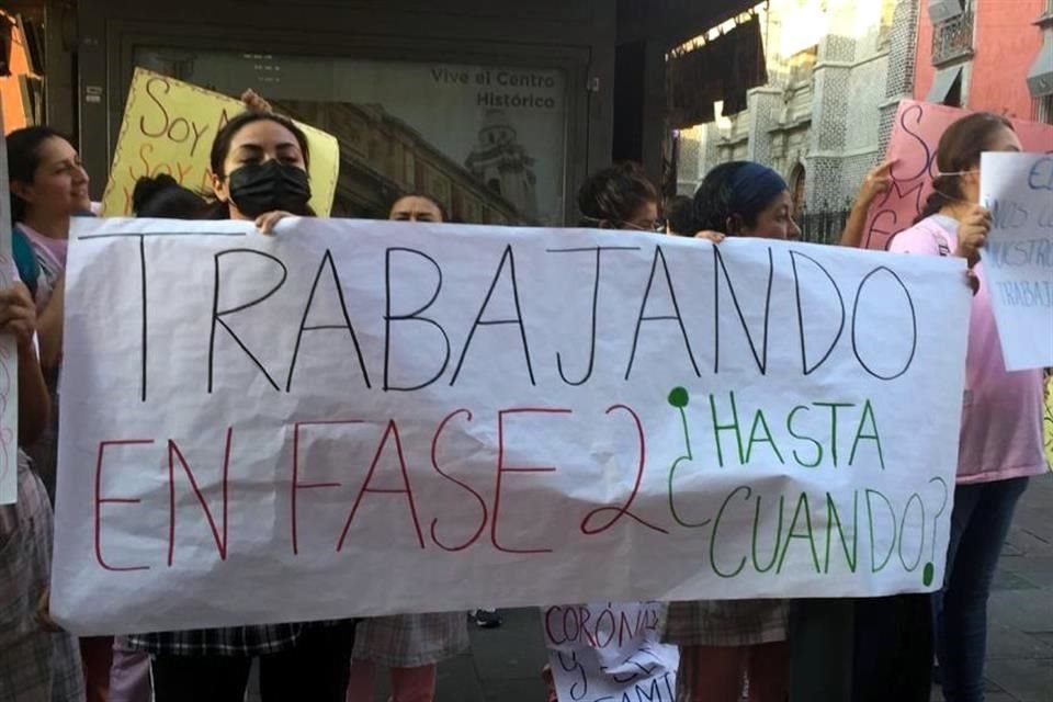 Sobre la calle de Moneda exigen que se conceda el paro de labores a partir de mañana miércoles.