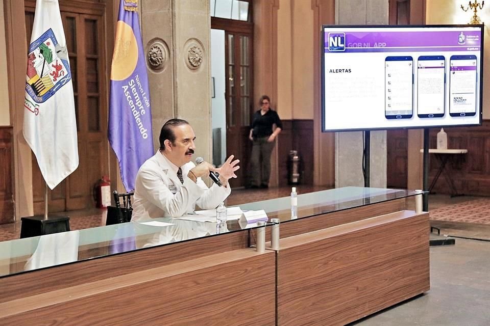 Manuel de la O, Secretario de Salud, presentó la app, donde tendrán a disposición de los ciudadanos información sobre el virus.