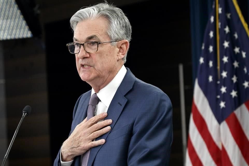 Jerome Powell, presidente de la Fed de EU.