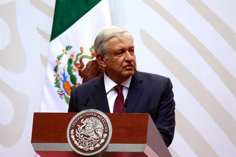 Andrés Manuel López Obrador en su informe trimestral.